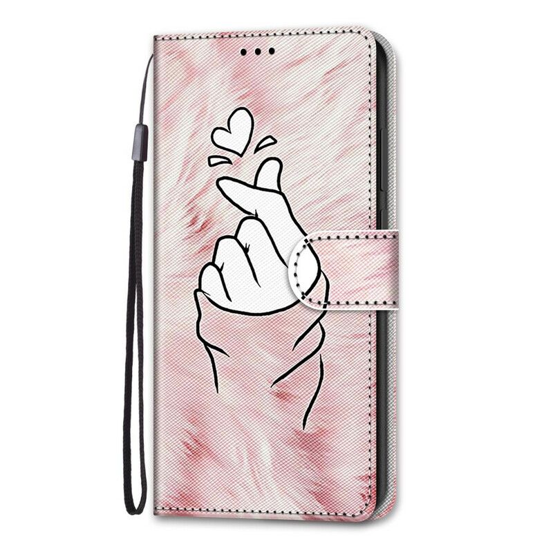 Flip Cover Samsung Galaxy S21 5G Fingerhjerte