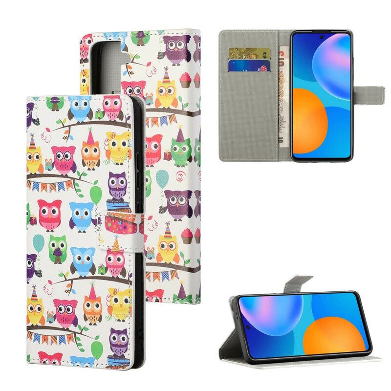 Flip Cover Samsung Galaxy S21 5G Flere Ugler