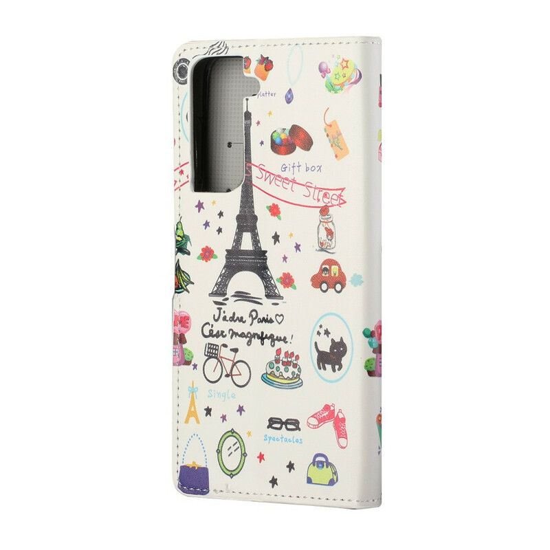 Flip Cover Samsung Galaxy S21 5G Jeg Elsker Paris