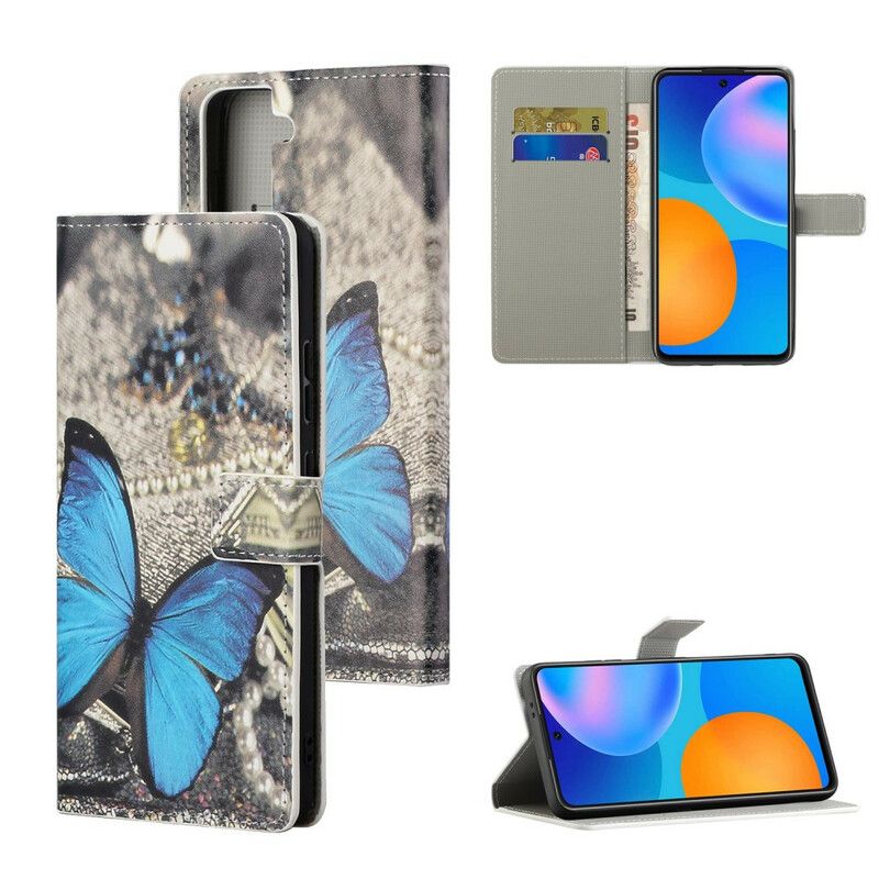 Flip Cover Samsung Galaxy S21 5G Kun Sommerfugle