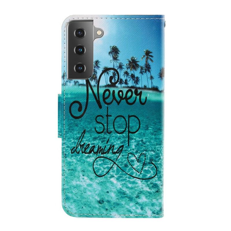 Flip Cover Samsung Galaxy S21 5G Med Snor Lev Det Strappy