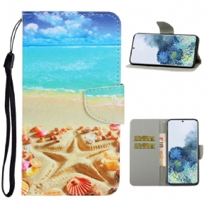 Flip Cover Samsung Galaxy S21 5G Med Snor Thong Beach