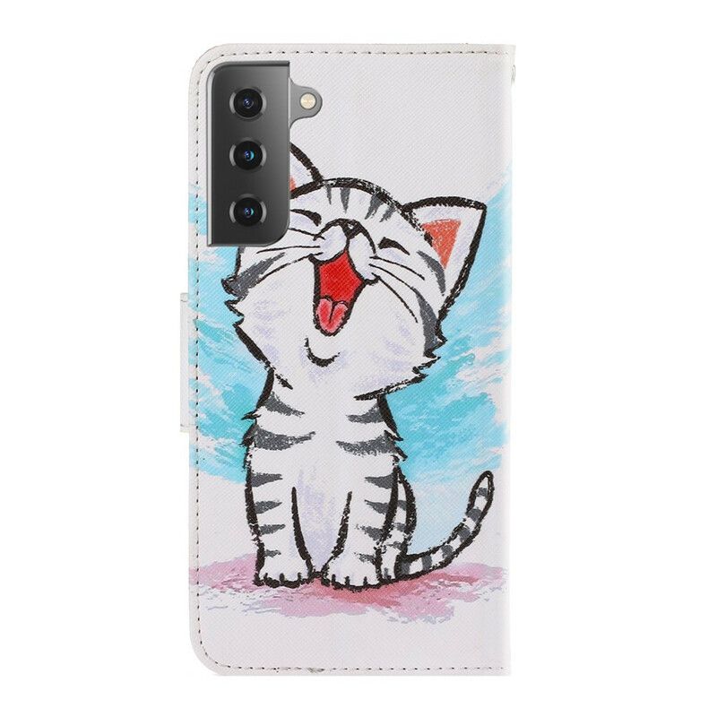 Flip Cover Samsung Galaxy S21 5G Med Snor Thong Color Killing