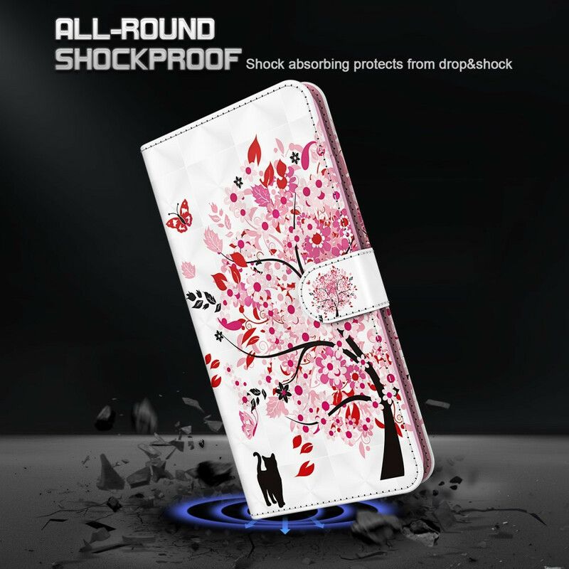 Flip Cover Samsung Galaxy S21 5G Pink Træ