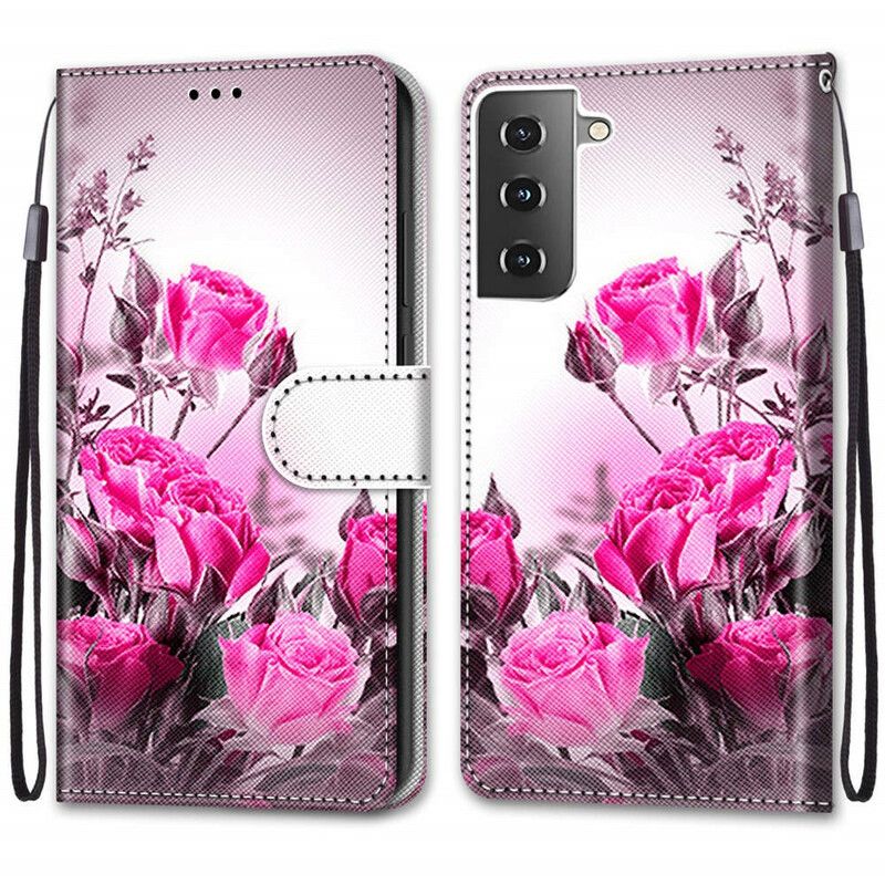 Flip Cover Samsung Galaxy S21 5G Trylleblomster