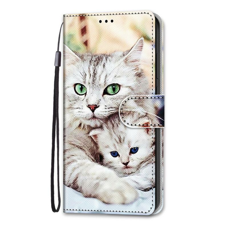 Læder Cover Samsung Galaxy S21 5G Kattefamilie