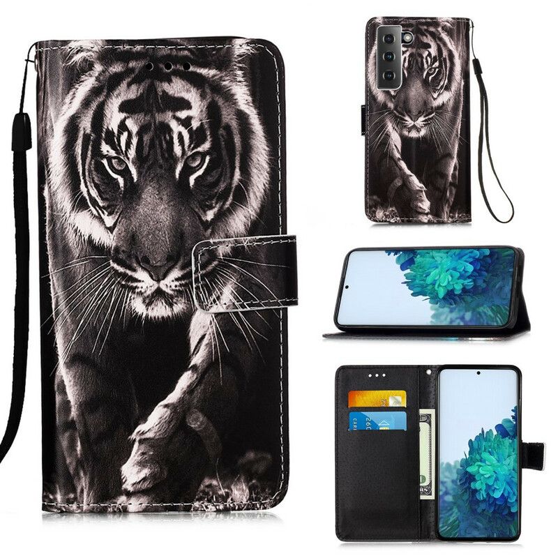 Læder Cover Samsung Galaxy S21 5G Nattiger