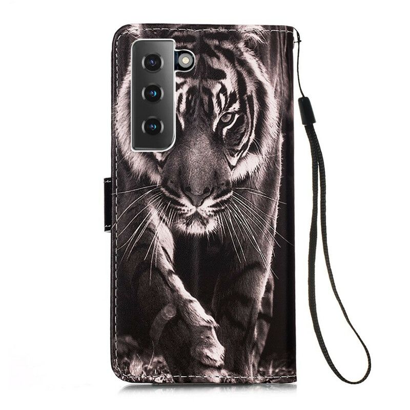 Læder Cover Samsung Galaxy S21 5G Nattiger