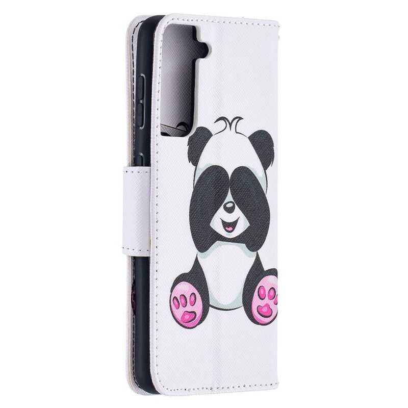 Læder Cover Samsung Galaxy S21 5G Panda Sjov