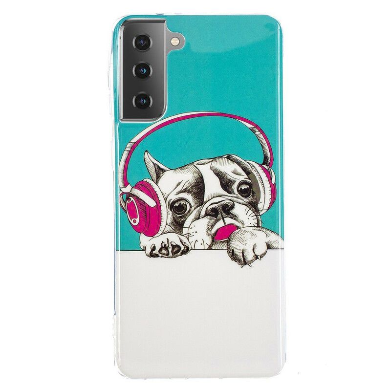 Mobilcover Samsung Galaxy S21 5G Fluorescerende Hund