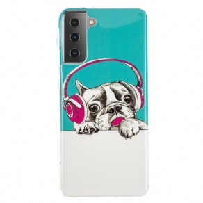 Mobilcover Samsung Galaxy S21 5G Fluorescerende Hund