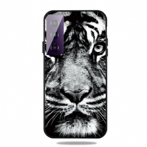 Mobilcover Samsung Galaxy S21 5G Sort Og Hvid Tiger