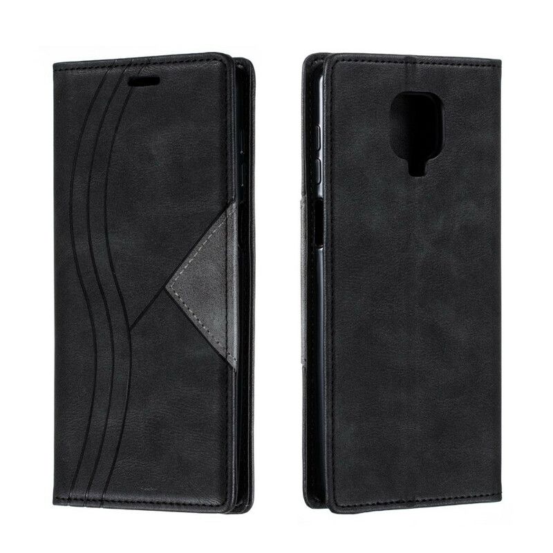 Cover Xiaomi Redmi Note 9S / Note 9 Pro Flip Cover Wave Læderstil