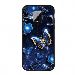 Cover Xiaomi Redmi Note 9S / Note 9 Pro Gylden Sommerfugl