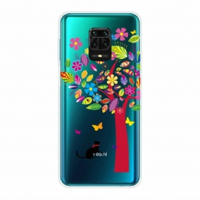 Cover Xiaomi Redmi Note 9S / Note 9 Pro Kat Under Det Farvede Træ