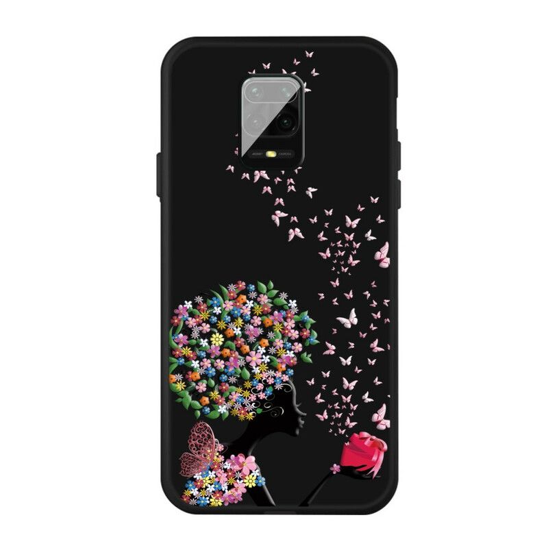 Cover Xiaomi Redmi Note 9S / Note 9 Pro Kvinde Med Blomsterhoved