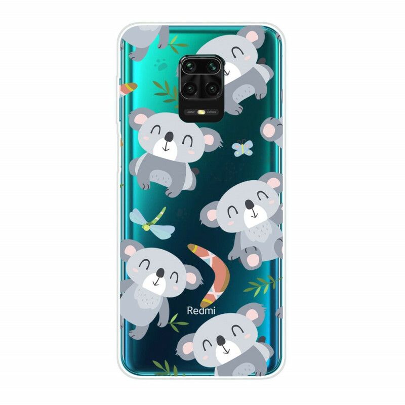 Cover Xiaomi Redmi Note 9S / Note 9 Pro Små Grå Pandaer