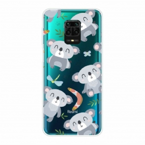 Cover Xiaomi Redmi Note 9S / Note 9 Pro Små Grå Pandaer