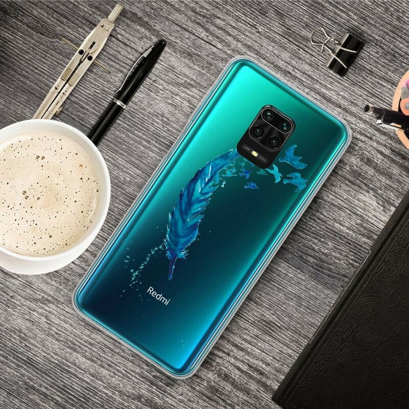 Cover Xiaomi Redmi Note 9S / Note 9 Pro Smuk Blå Fjer