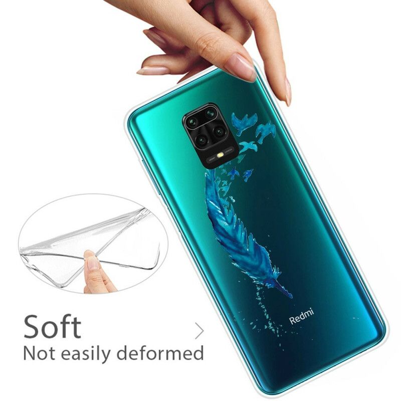 Cover Xiaomi Redmi Note 9S / Note 9 Pro Smuk Blå Fjer