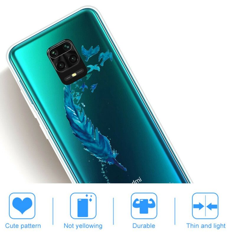 Cover Xiaomi Redmi Note 9S / Note 9 Pro Smuk Blå Fjer