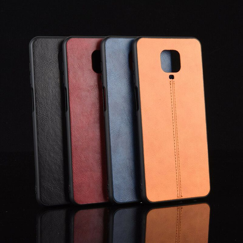 Cover Xiaomi Redmi Note 9S / Note 9 Pro Søm Lædereffekt