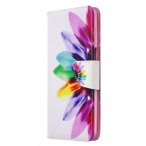 Flip Cover Xiaomi Redmi Note 9S / Note 9 Pro Akvarelblomst