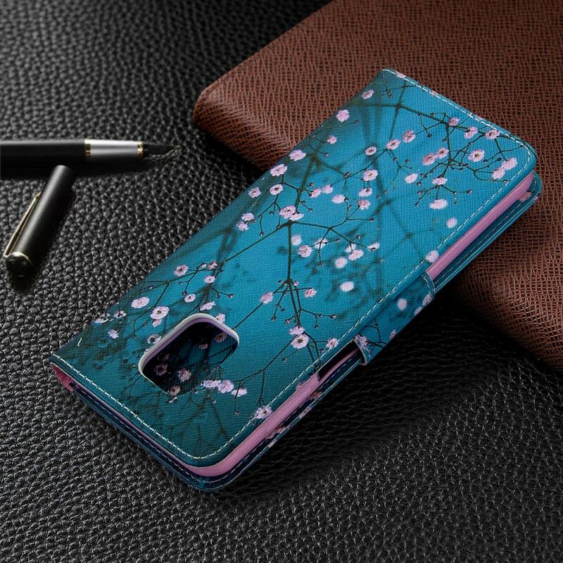 Flip Cover Xiaomi Redmi Note 9S / Note 9 Pro Blomstrende Træ