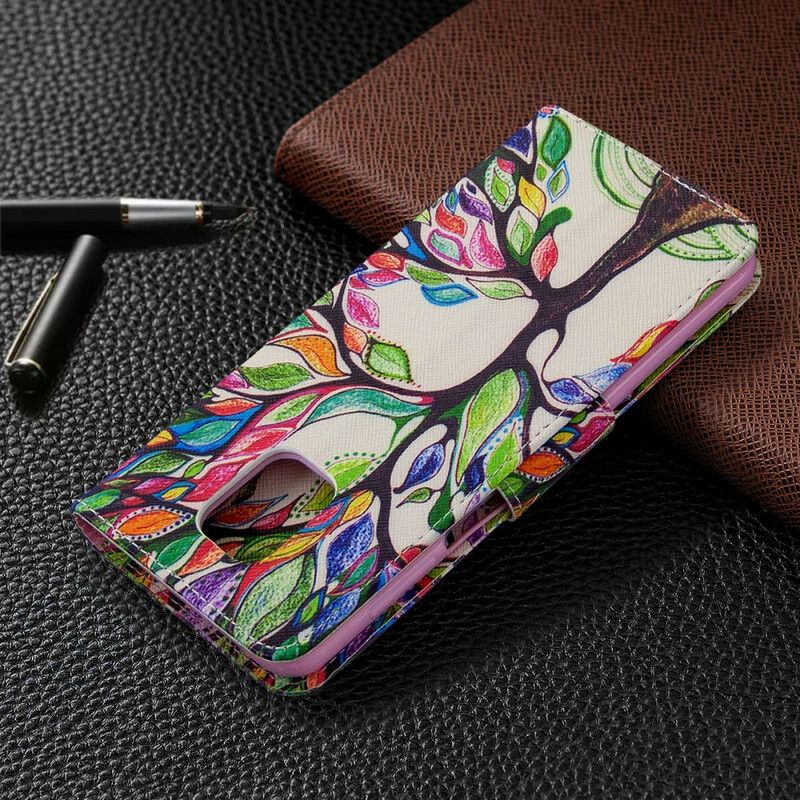 Flip Cover Xiaomi Redmi Note 9S / Note 9 Pro Farvet Træ