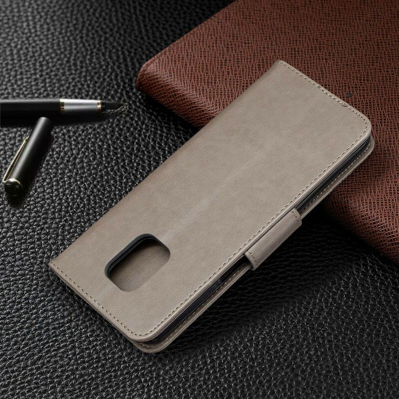 Flip Cover Xiaomi Redmi Note 9S / Note 9 Pro Med Snor Thong Sommerfugle