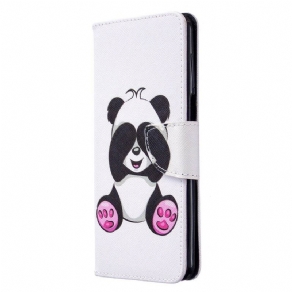 Flip Cover Xiaomi Redmi Note 9S / Note 9 Pro Panda Sjov