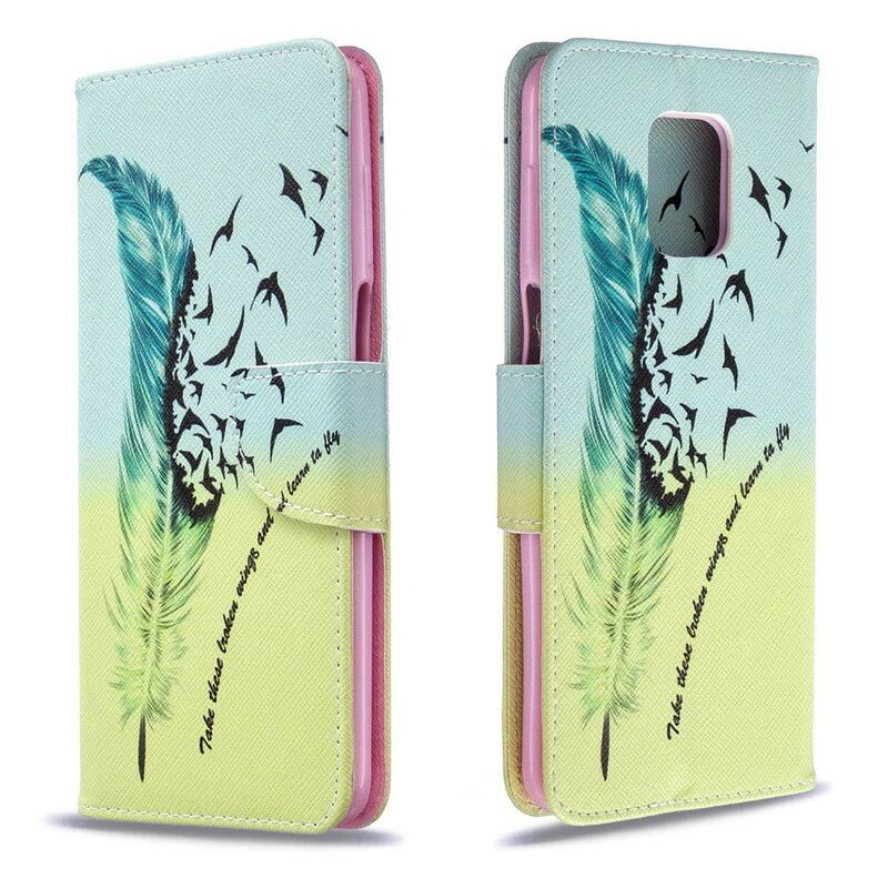 Læder Cover Xiaomi Redmi Note 9S / Note 9 Pro Lær At Flyve