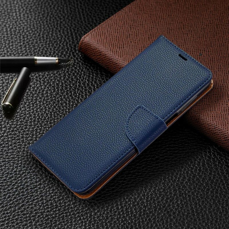 Læder Cover Xiaomi Redmi Note 9S / Note 9 Pro Litchi-lædereffekt