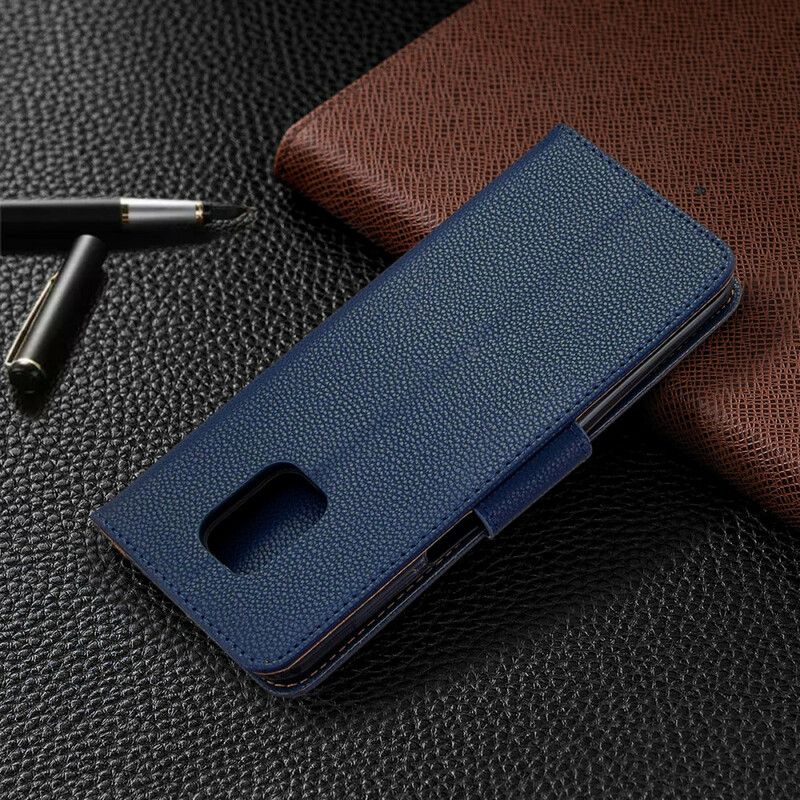 Læder Cover Xiaomi Redmi Note 9S / Note 9 Pro Litchi-lædereffekt