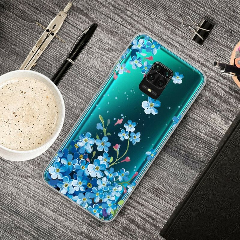 Mobilcover Xiaomi Redmi Note 9S / Note 9 Pro Blå Blomster