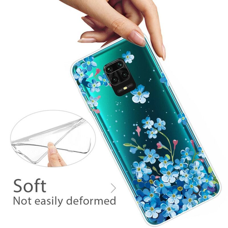 Mobilcover Xiaomi Redmi Note 9S / Note 9 Pro Blå Blomster