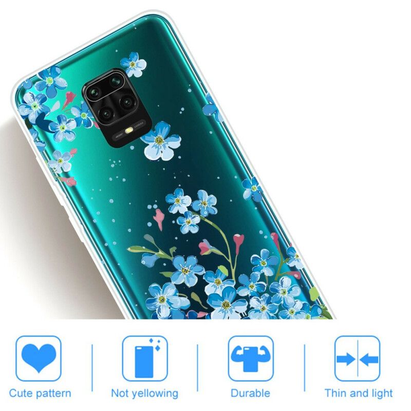 Mobilcover Xiaomi Redmi Note 9S / Note 9 Pro Blå Blomster