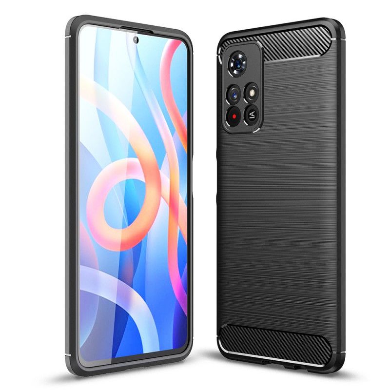 Cover Poco M4 Pro 5G Børstet Kulfiber