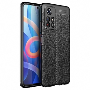 Cover Poco M4 Pro 5G Dobbelt Linje Litchi Lædereffekt