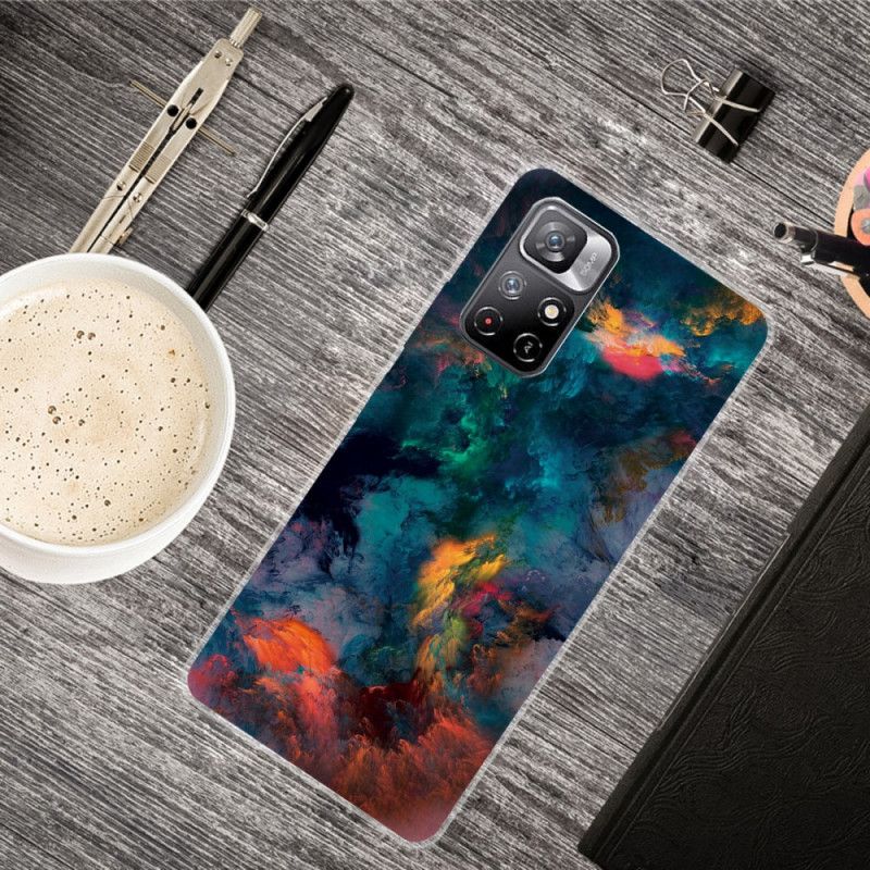 Cover Poco M4 Pro 5G Farverige Skyer