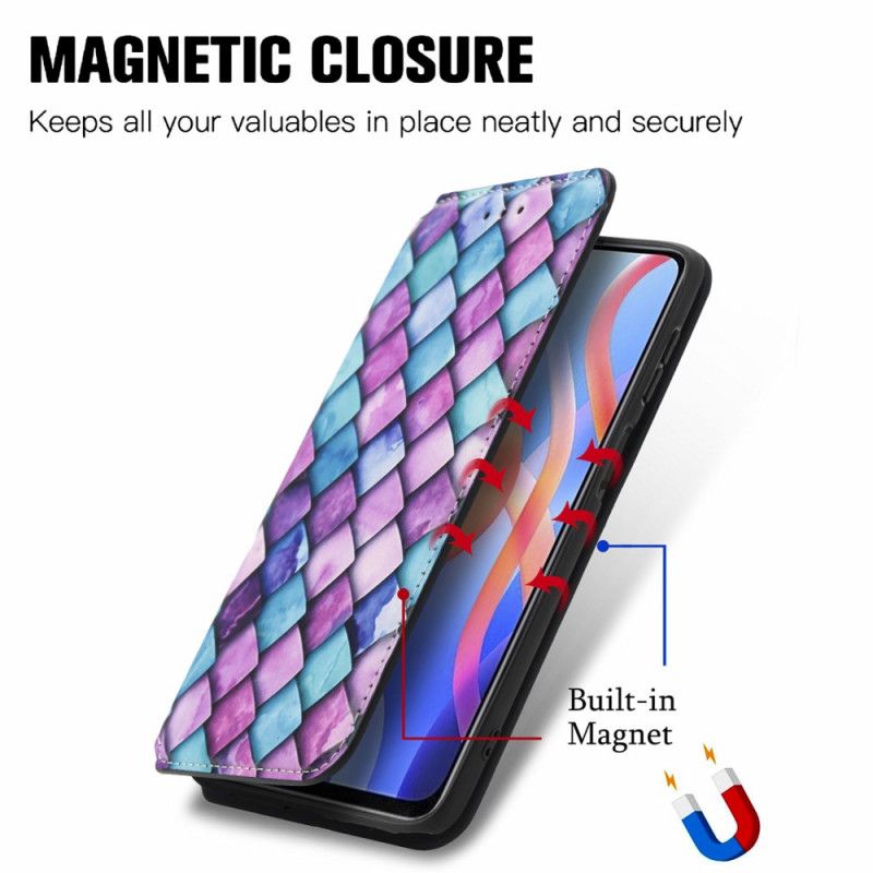 Cover Poco M4 Pro 5G Flip Cover Caseneo Rfid-design