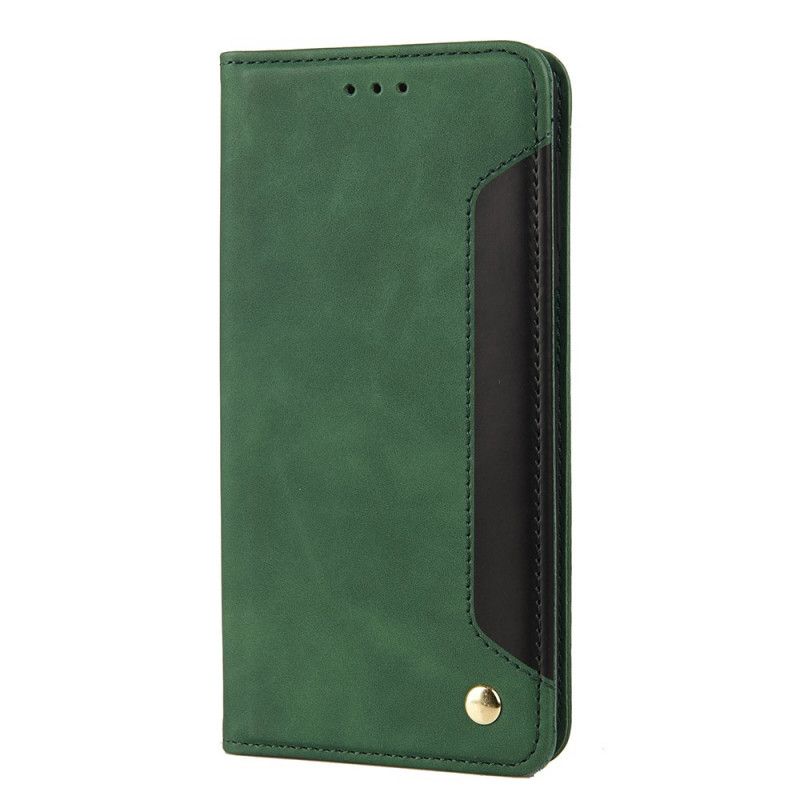 Cover Poco M4 Pro 5G Flip Cover Tofarvet Business Lædereffekt