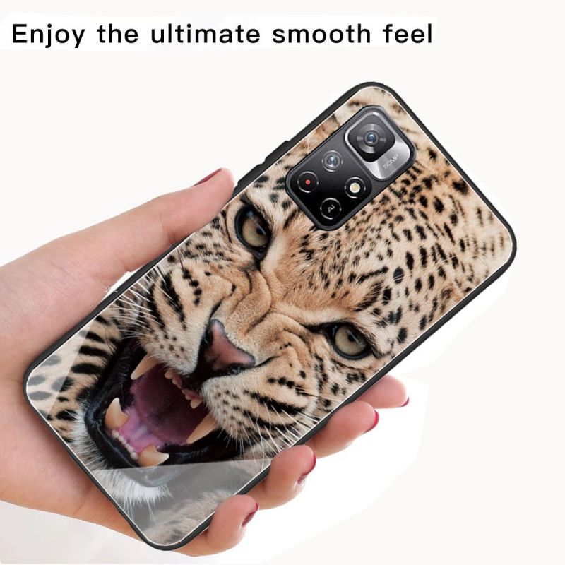 Cover Poco M4 Pro 5G Leopard Hærdet Glas