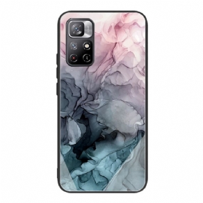 Cover Poco M4 Pro 5G Marmor Hærdet Glas