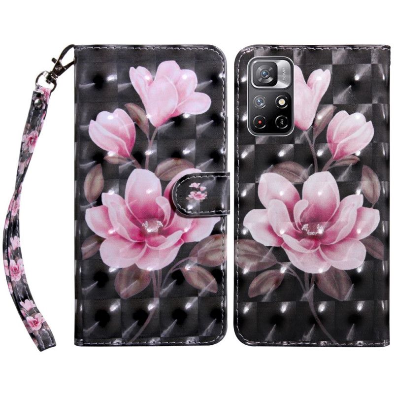 Flip Cover Poco M4 Pro 5G Blomsterblomster