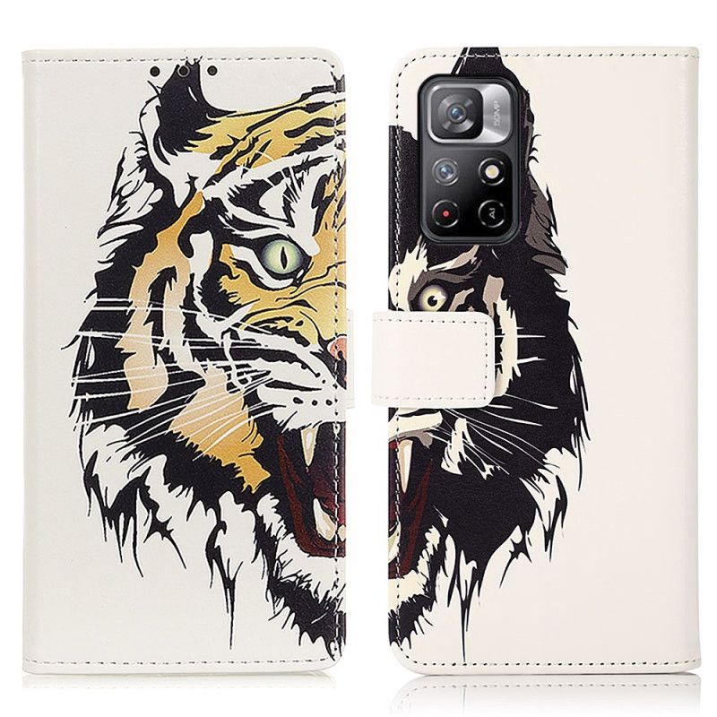 Flip Cover Poco M4 Pro 5G Hærd Tiger