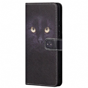 Flip Cover Poco M4 Pro 5G Med Snor Thong Black Cat Eyes