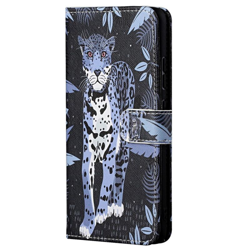 Flip Cover Poco M4 Pro 5G Med Snor Thong Leopard