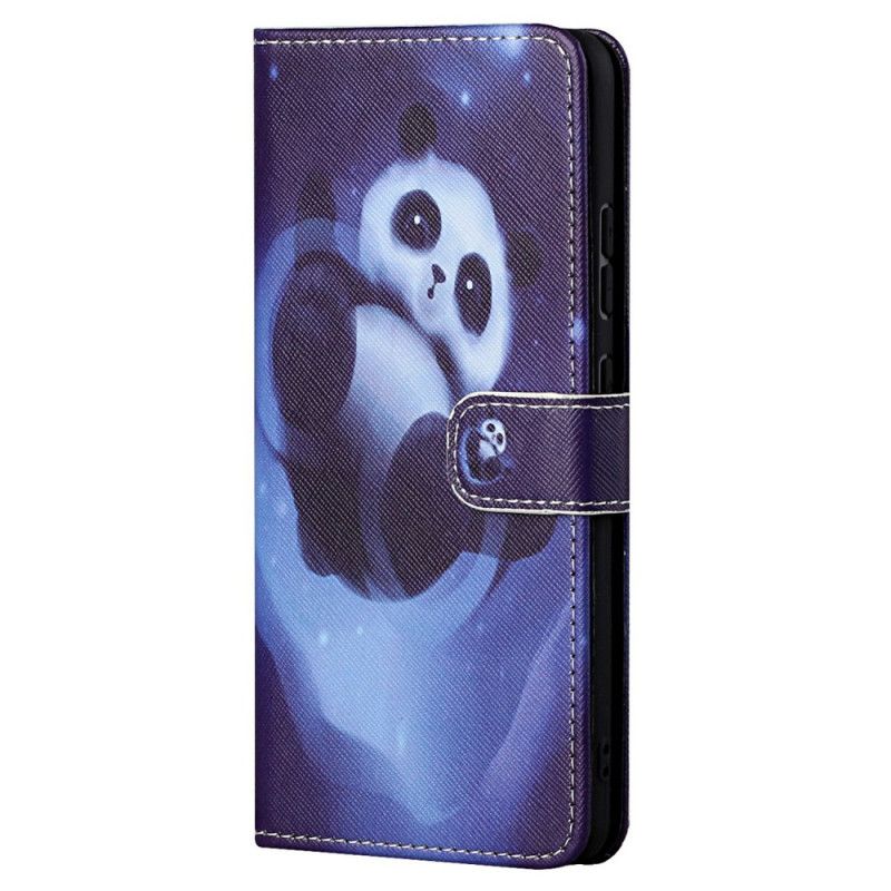 Flip Cover Poco M4 Pro 5G Med Snor Thong Space Panda