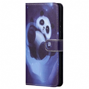 Flip Cover Poco M4 Pro 5G Med Snor Thong Space Panda